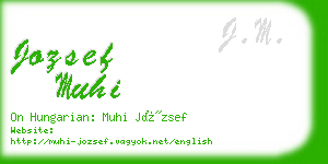 jozsef muhi business card